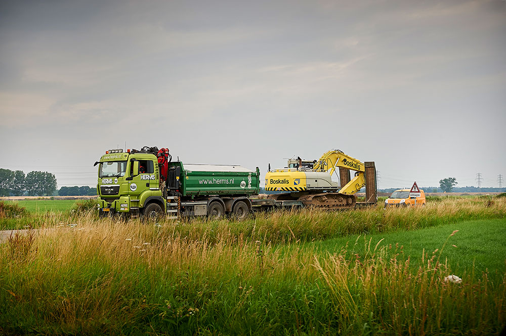 Herms dieplader transport